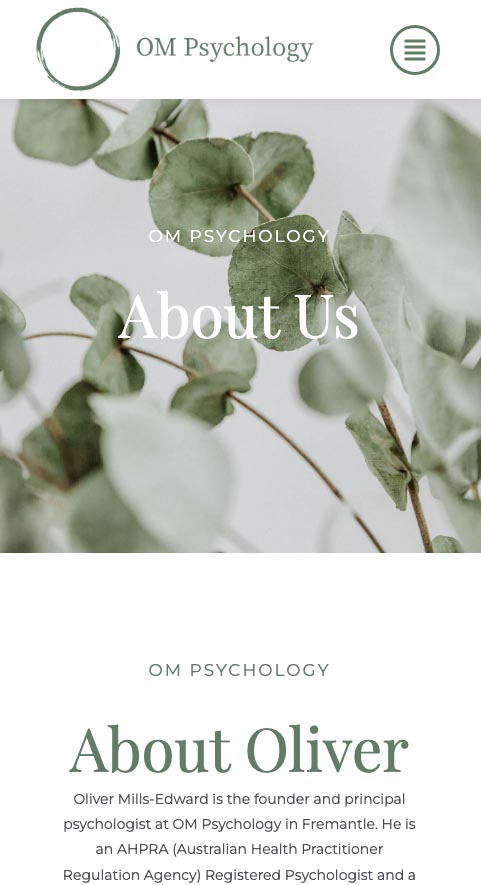 OM Psychology mobile about