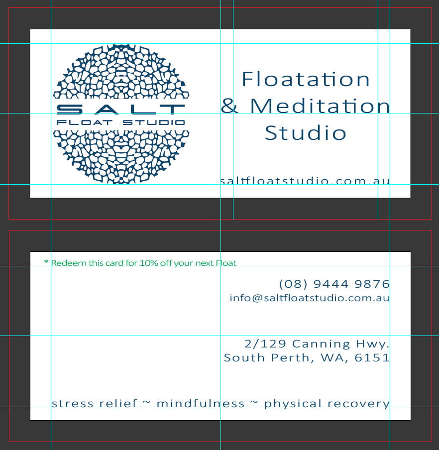 Salt Float Studio Business cards